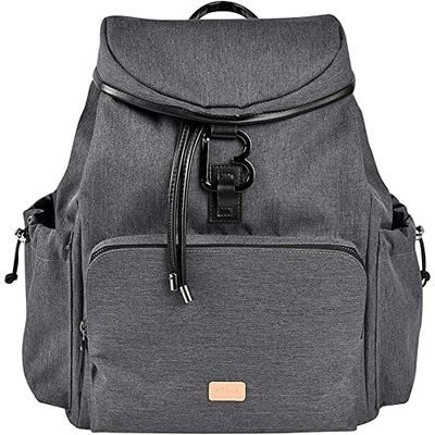BÉABA, Luiertas, luierrugzak, grote inhoud 22 l, 13 opbergzakken, veel accessoires, maximaal comfort, waterdicht, Vancouver-tas, donkergrijs