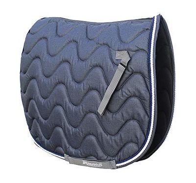 Rhinegold Wave Saddle Pad-Pony-Denim/Blue