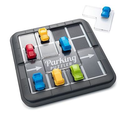 SmartGames - Tournis Parking - Thinking Game - Park Vehicles at the Right Locations - 60 Challenges of Different Levels - 1 Player - Ages 7 and up