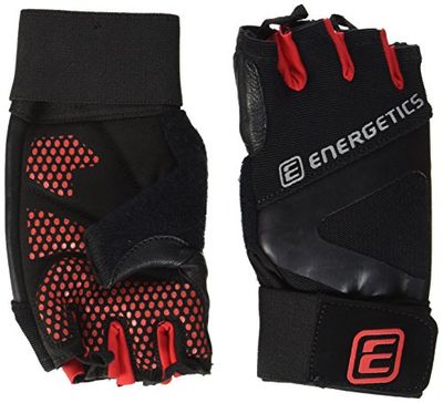 ENERGETICS Training 510 Guantes, Unisex Adulto, Negro/Rojo, S