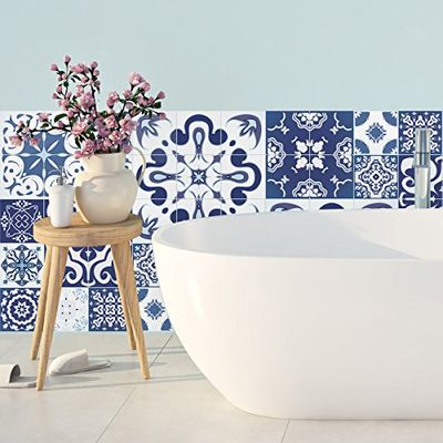 Stickers voor wandtegels Azulejos 15 x 15 cm Polka