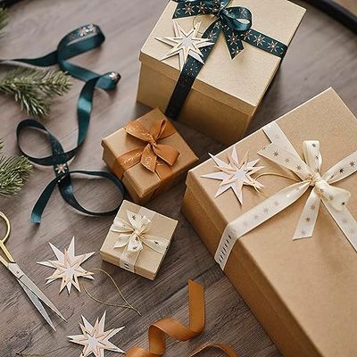 Ginger Ray guldstjärna band och presentetiketter jul wrap set