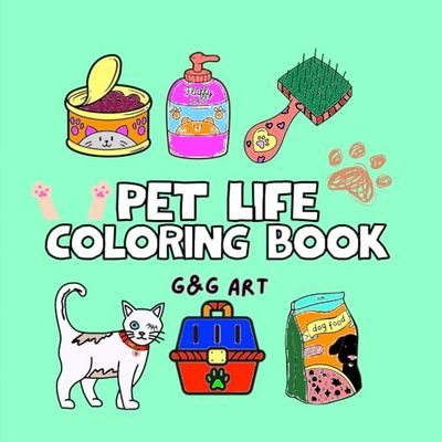PET LIFE Coloring book BOLD AND EASY: Animali da Colorare: Cani, Gatti e Altri Amici a 4 Zampe – Disegni Originali con Bordi Spessi