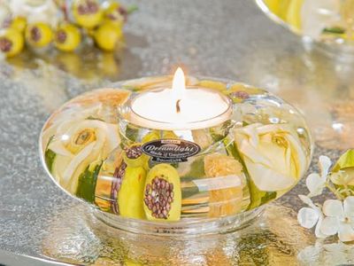 Pack of 6 Dreamlight, Tealight candle holder, Ufo Mini, Glass, natural colors, PU 6, H. 4 cm, D. 11 cm