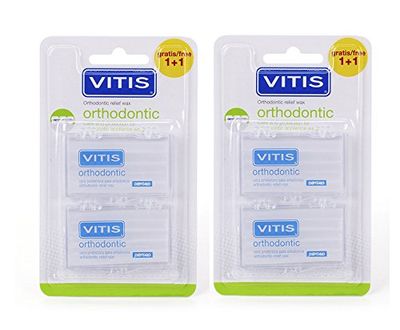 2 Pack Vitis Orthodontic Relief Wax Strips (4pcs)