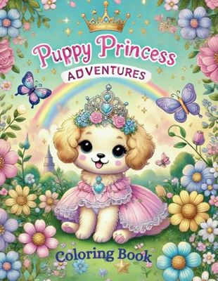 Puppy Princess Adventures: A Magical Coloring Book for Kids