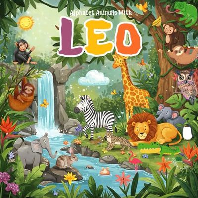 Alphabet Animals with Leo: A Unique Custom Name Book for Leo Featuring Leo's Name in Fun Animal Adventures, Vibrant Illustrations, and Engaging ... for Leo's name and custom Leo name gift