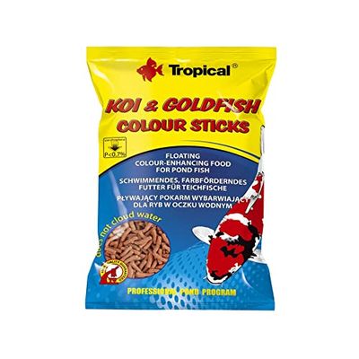 Tropical Koi&Goldfish Colour Sticks 1000ml / 90g - Aliment Flottant rehaussant la Couleur des Poissons d'étang