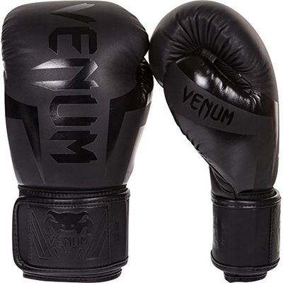 Venum Unisex boksehandsker Elite bokshandschoenen, mat zwart, 12oz EU