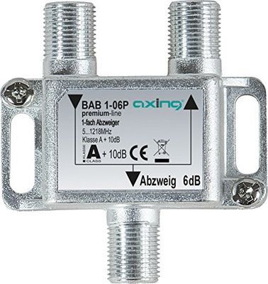 Axing BAB 1 – 06P 1 Distribuidor de 6db televisão por cabo CATV multimédia DVB-T2 Classe A +, 10 dB, 5 – 1218 MHz metal