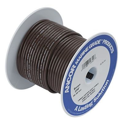 Ancor 180203 Marine Grade Elektrische Primaire Vertind Koperen Boot Bedrading (18-Gauge, Bruin, 35-Voet)