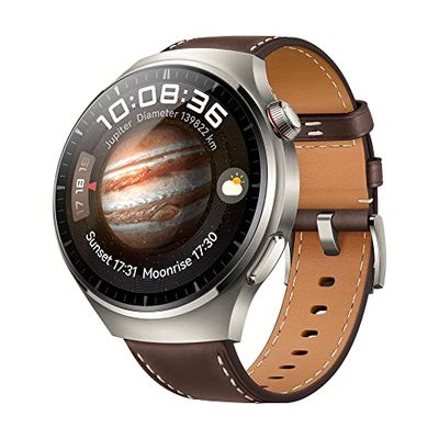 HUAWEI Watch 4 Pro Smart Watch for men-iOS & Android-Up to 21 Days Battery Life-eSIM Watch Cellular Calling and Sapphire Glass - Fitness Tracker Health Monitor with ECG and SPo2 - Brown