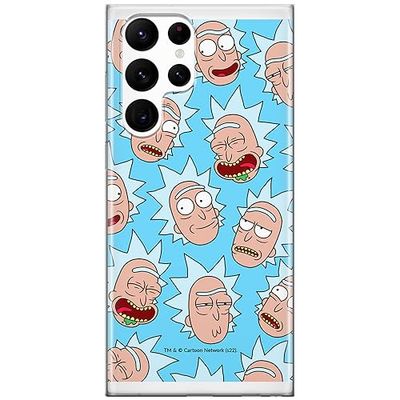 ERT GROUP mobiltelefonfodral för Samsung S22 ULTRA originalt och officiellt licensierat Rick and Morty mönster Rick & Morty 015, fodral tillverkad av TPU-plast