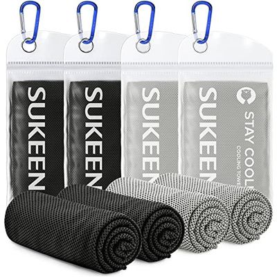 Sukeen Koelhanddoek voor nek en gezicht (40 x 12 inch), microvezel bulkkoelhanddoeken voor atleten die nekwraps koelen, onmiddellijke koelhanddoeken voor yoga, sportschool, golf, hardlopen, fitness en