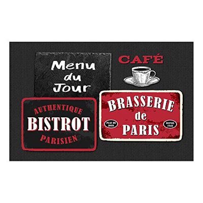 douceur d'intérieur, Set de Table (28.5 x 43.5 cm) Au Bistrot, PVC Imprimé