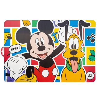 Disney Mickey Mouse Baby Placemats - Non-Slip, Stain-Resistant, Portable Food Mats for Kids & Toddlers, Easy to Clean, BPA-Free, Ideal for Dining, Travel & Restaurants