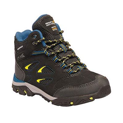 Regatta Chaussures Techniques Junior-Holcombe Iep, Hiking Boot garçon,Black(Black/Neon Spring)36 EU