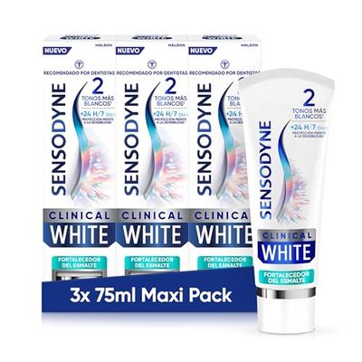 Sensodyne Clinical White Rafforzante smalto dentifricio confezione da 3 x 75 ml