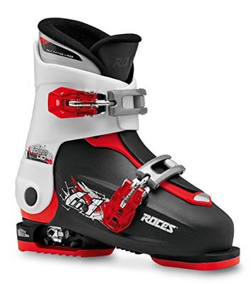 Roces Idea Up Chaussures de Ski réglables pour Enfant, Noir/Blanc/Rouge, 30-35