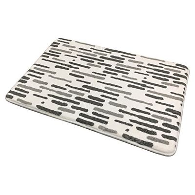MSV 142055 Tappeto da Bagno Loft in Schiuma Memory 50 x 70 cm in Memory Foam, Grigio, 50 x 70 x 15 cm