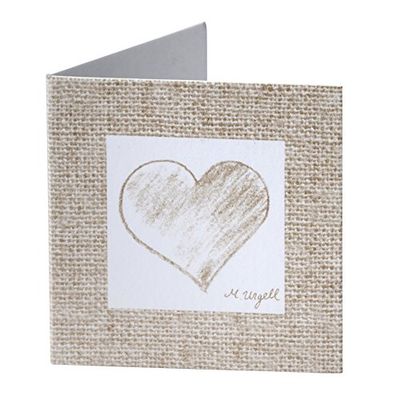 Mopec x14.13 – Carte LIBRITO de Mariage avec Un Coeur en Couleur Beige, Pack de 100 pièces
