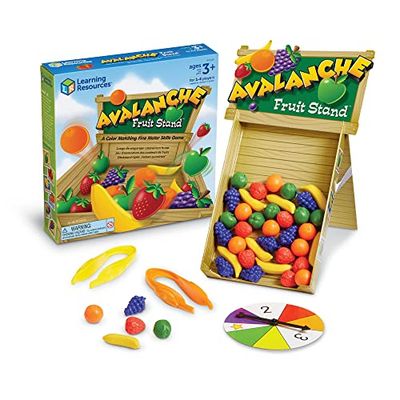 Learning Resources Juego para desarrollar Habilidades motoras Finas y Aprender los Colores Avalanche Fruit Stand