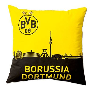 Borussia Dortmund, Cuscino Skyline, nero-giallo, 40x40