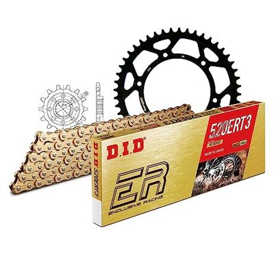 Kettingset DID staal 520ERT2 / 114 clipslot voor Aprilia SXV RXV 450/550 cc Bj. 2006-2015