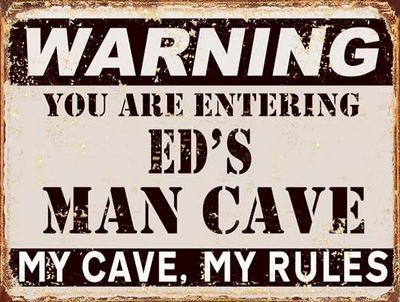 Man Cave metal retro sign (Ed's)