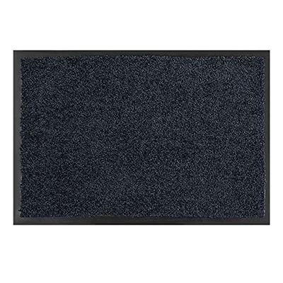 Astra Capacho apanhador de sujidade, felpudo para interior, lavável a 30° C, felpudo antiderrapante, sapato para corredor, cozinha, preto 60 x 90 cm