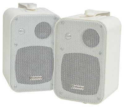 Adastra B30V-W Powerful 3 Way Speaker with Mounting Brackets - White (Pack of 2)