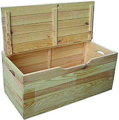 Blinky 7971707 Kist van hibiscushout met deksel, 75X35X33H, Hout