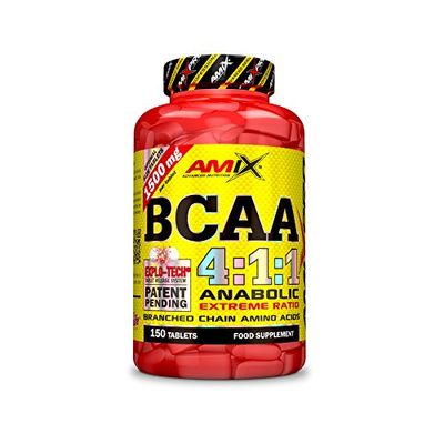 AMIX - Suplemento Alimenticio BCAA Instantized 4:1:1 en 150 Tabletas - Ayuda a Eludir el Catabolismo Muscular - Estimula la Recuperación Muscular - Favorece la Síntesis Proteica