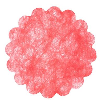 Sobre 100 decoraciones tnt efecto tejido Flower Poly Lab (Ø24cm), rojo