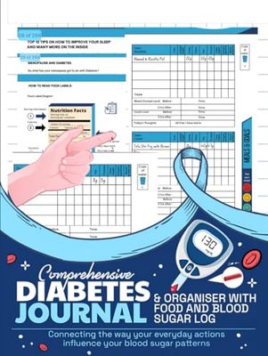 Comprehensive Diabetes Journal & Organiser with Food and Blood Sugar Log
