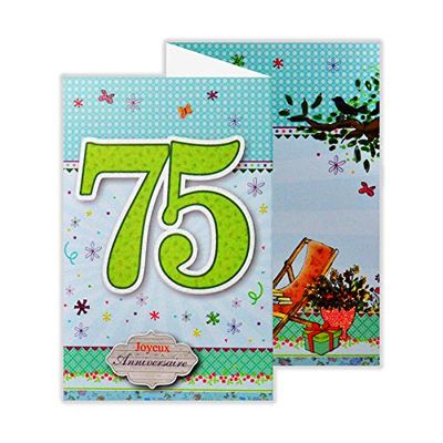 afie 882143 Happy Birthday 75th Birthday Card