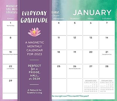 Everyday Gratitude: A Magnetic Monthly Wall Calendar 2023: Perfect for a Fridge, Wall or Desk