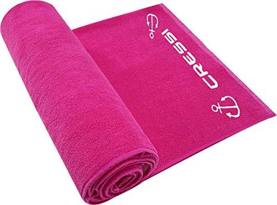 Cressi Unisex Cotton Frame High quality beach towel, Fucsia, 90x180 cm UK
