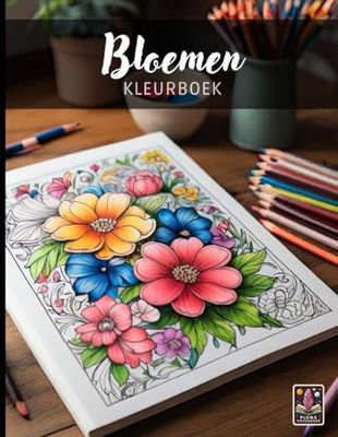 Bloemen - Groot Stressverlichtend Kleurboek voor Volwassenen - 100+ pagina's (21,5 x 28 cm)