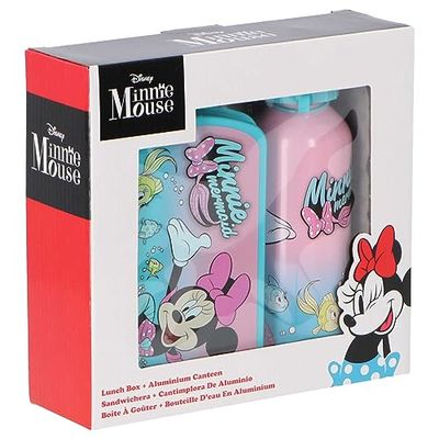 Blister Sandwichera + Cantimplora aluminio Minnie Disney 500ml