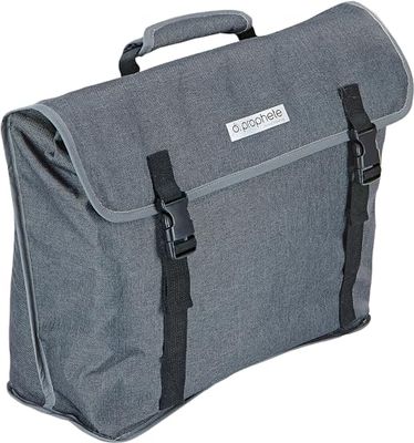Prophete Borsa laterale Urban, 20 l, impermeabile, con tracolla, elementi di montaggio nascosti, grigio