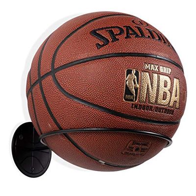 Wallniture Sporta - Supporto da parete per palloni sportivi in acciaio, colore: nero