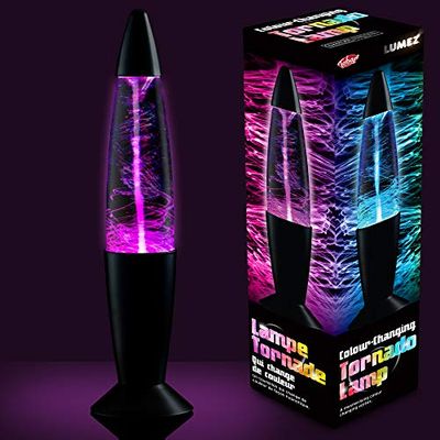 Lampe Tornade LED noire avec changement de couleur - Environ 35 cm de haut - Fonctionne avec piles - Décoration de maison, Assorted Designs And Colours, Noir