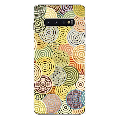 Novago kompatibel med Samsung Galaxy S10 Plus mjukt gelfodral transparent och solid med kvalitetstryck (rund färg)