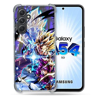 Cokitec Cover rinforzata in vetro temperato per Samsung Galaxy A54 5G Manga Dragon Ball Sangohan Duo