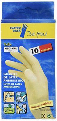 Beholi - Guanti in lattice ambidestro, 1 unità, taglia m (bicolore)