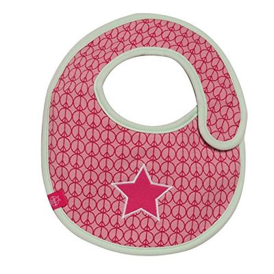 Lassig LTEXBS068 - Babete impermeável com design de estrela, cor vermelha