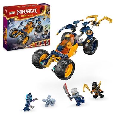 LEGO NINJAGO Arins ninjaterreinbuggy Voertuig Speelgoed met Draken Figuur en 4 Minifiguren, Rollenspellen Bouwpakket voor Kinderen, Cadeau voor Jongens en Meisjes van 7 jaar en ouder 71811