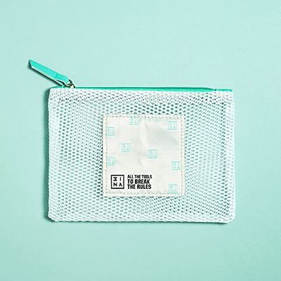 3INA MAKEUP - Beauty Bag - Blanche - Format de voyage - Organisateur de maquillage - Trousse de maquillage transparente - Léger - Fabriqué en tissu - Vegan - Cruelty Free