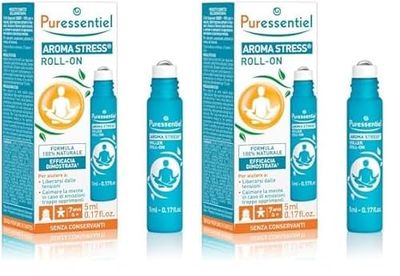 Puressentiel, Rullo antistress aromatico con 12 oli essenziali, 5 ml (Confezione da 2)